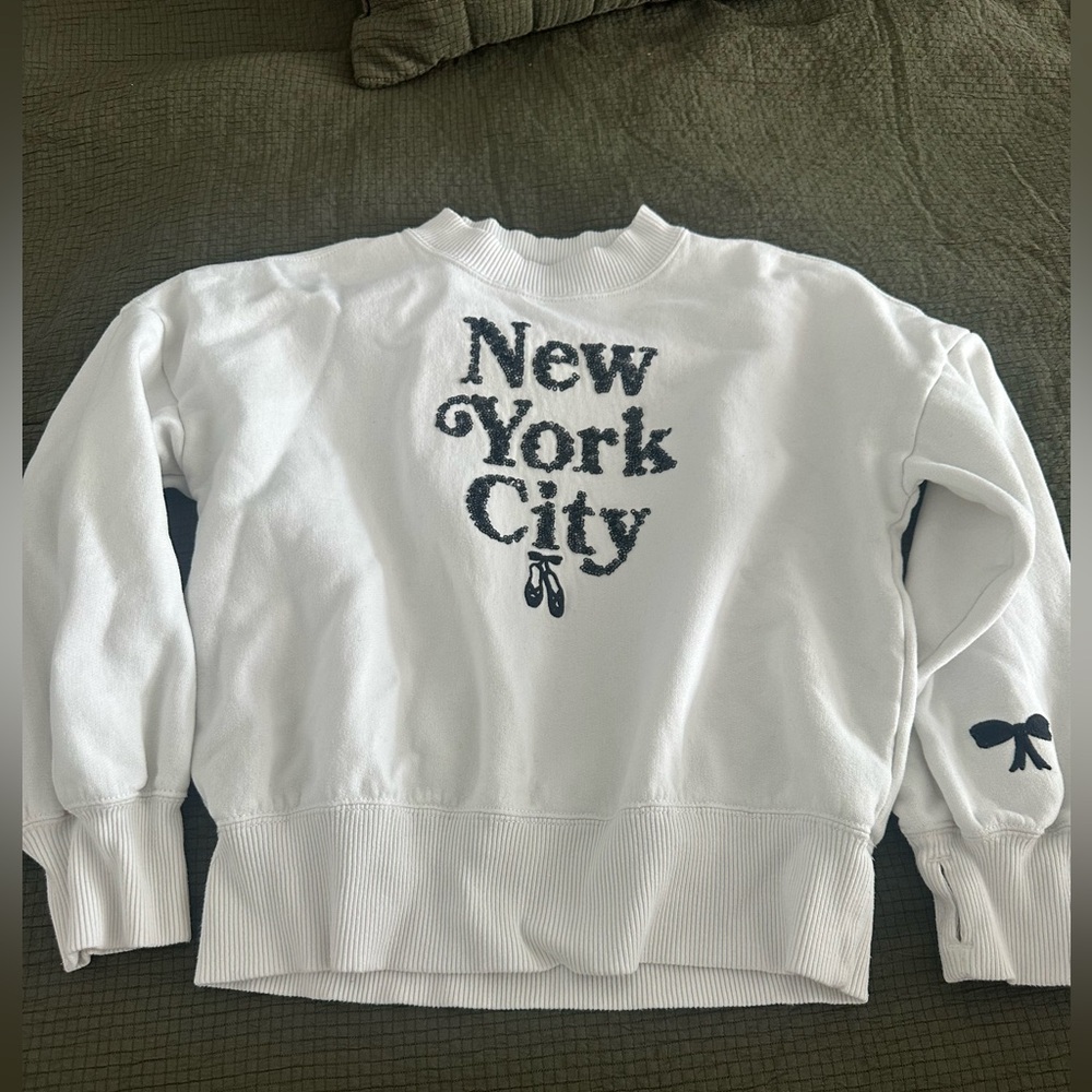 abercrombie kids White Crewneck Sweatshirt